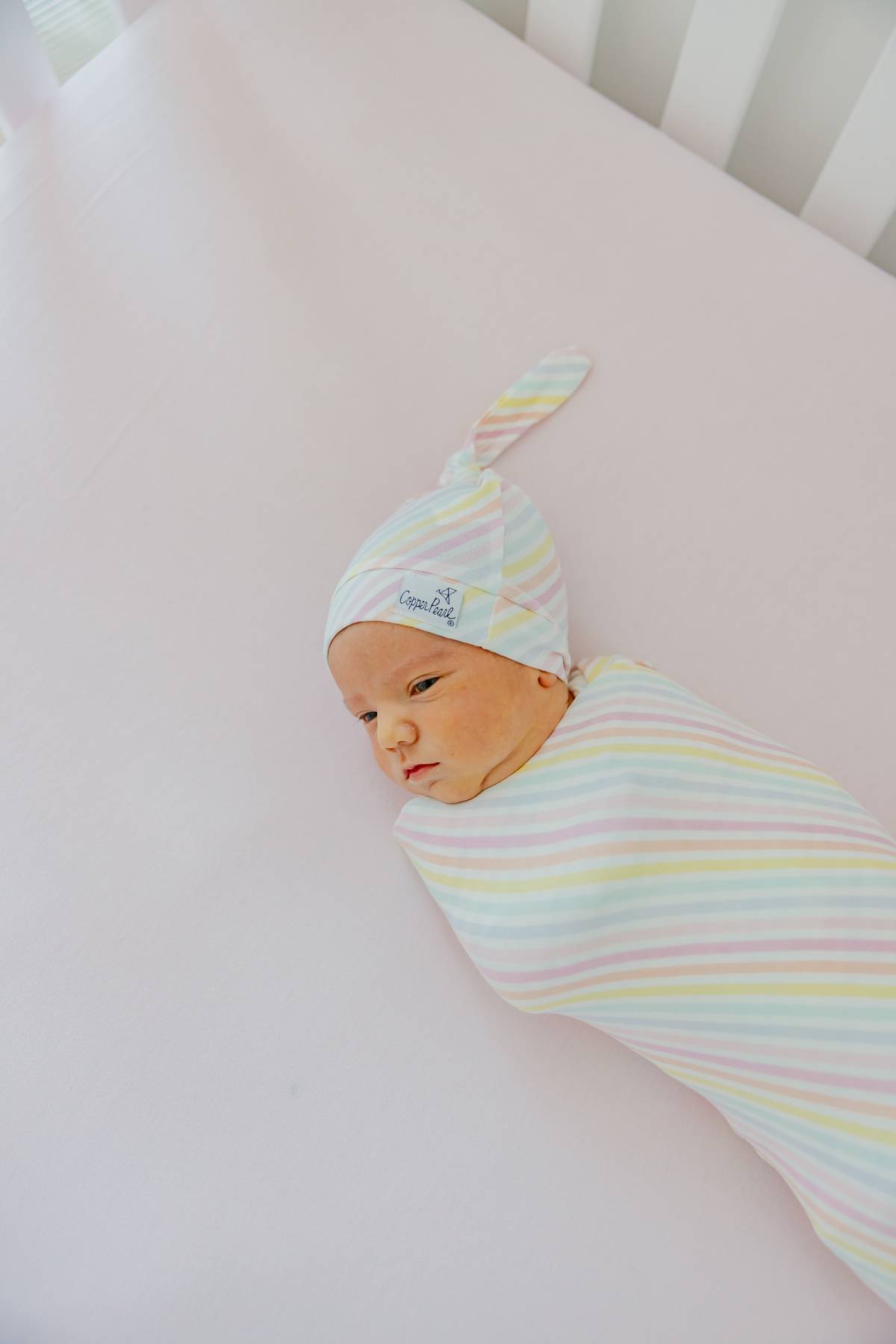 Copper Pearl Lucky Top Knot Hat 0-4mo