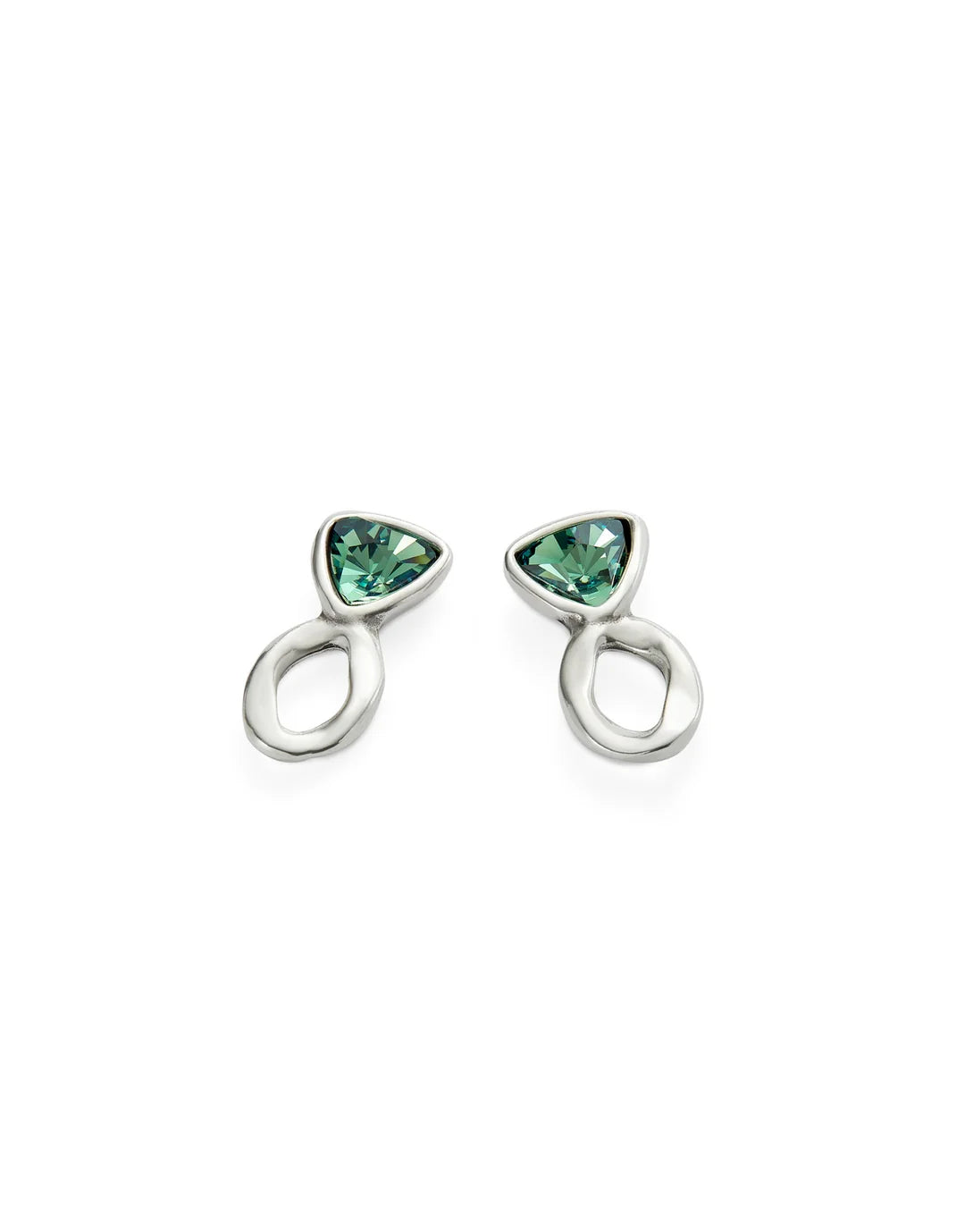 UNO de50 Ser Camaleonica Silver Green Earrings