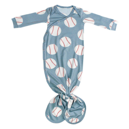 Copper Pearl Slugger Newborn Knotted Gown