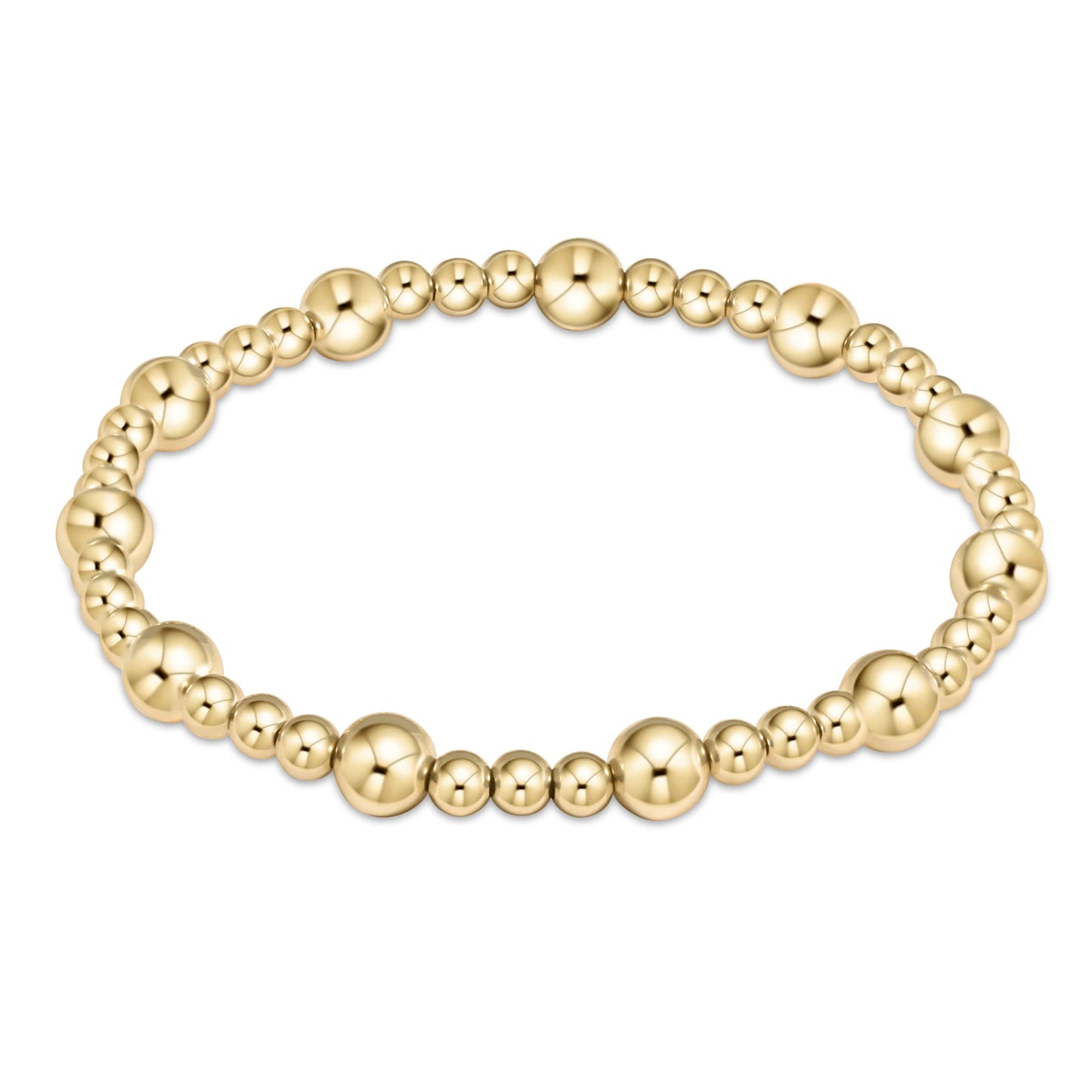 eNewton Classic Sincerity 6mm Bead Bracelet Gold