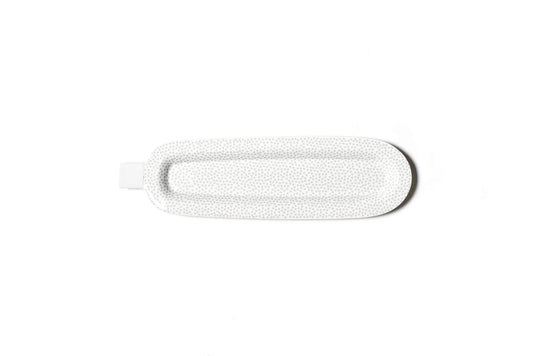 Happy Everything! Stone Small Dot Mini Entertaining Skinny Oval Platter