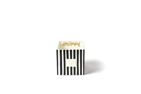 Happy Everything! Black Stripe Medium Mini Nesting Cube