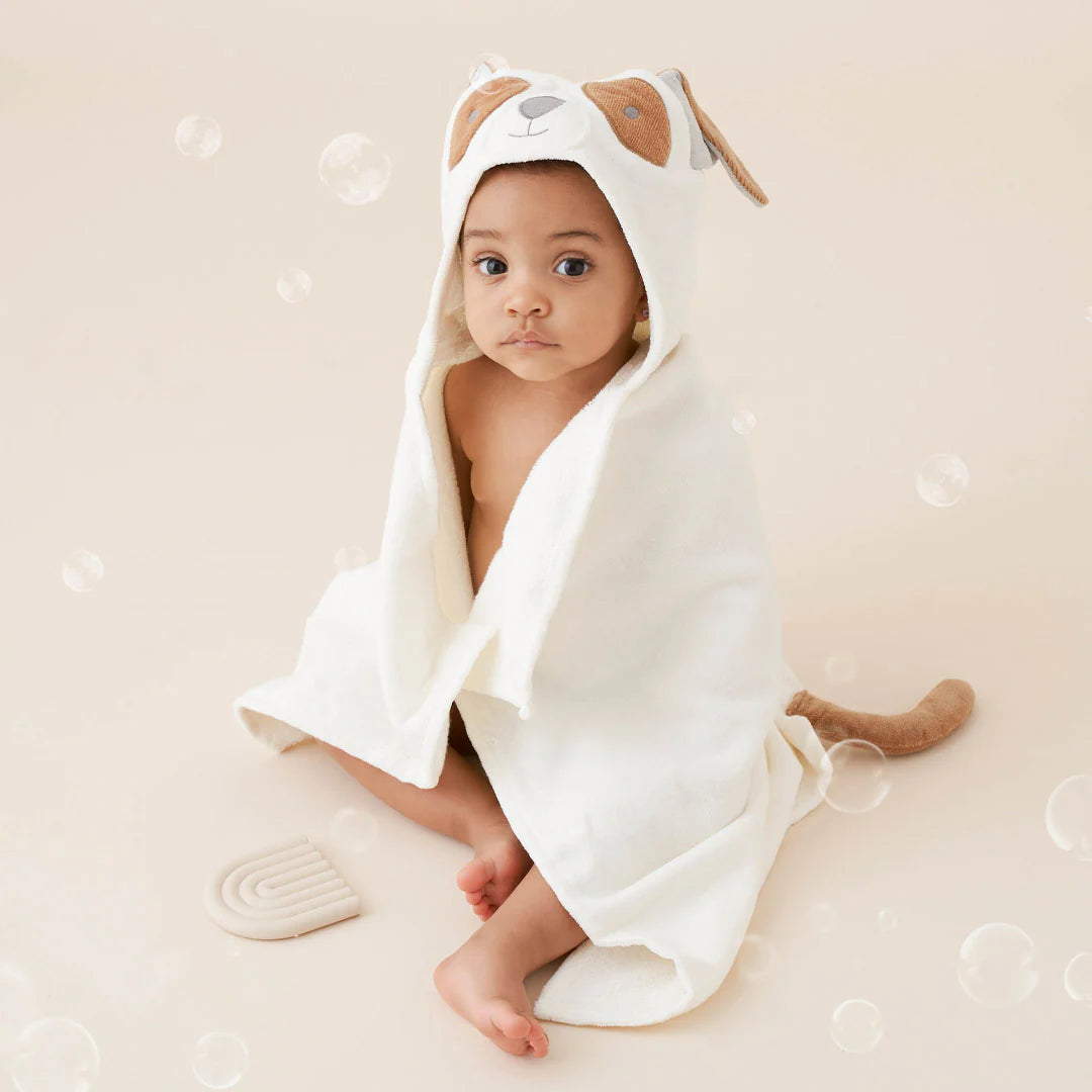 Elegant Baby Tan Puppy Bath Wrap