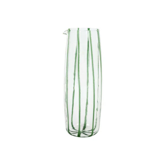 Vietri Nuovo Green Stripe Pitcher