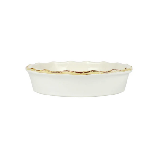 Vietri Italian Bakers White Pie Dish