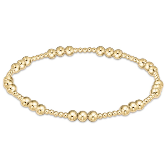 eNewton Classic Joy 4mm Bead Bracelet Gold