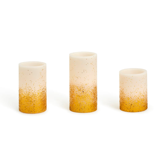 Golden Confetti Flameless Candle Large