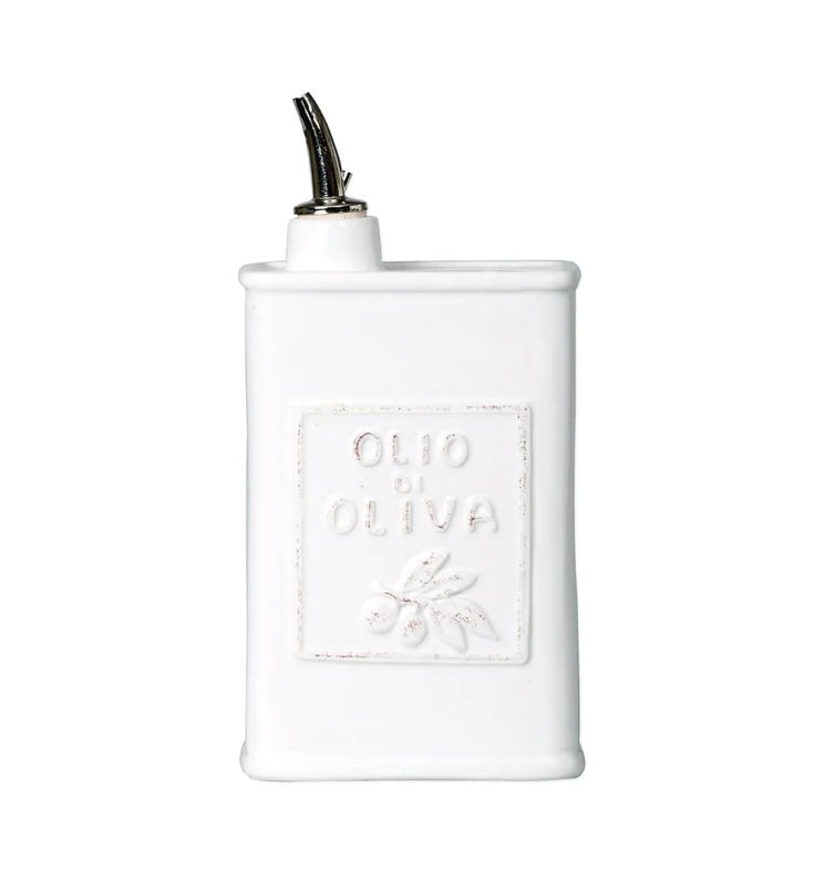 Vietri Lastra White Olive Oil Can