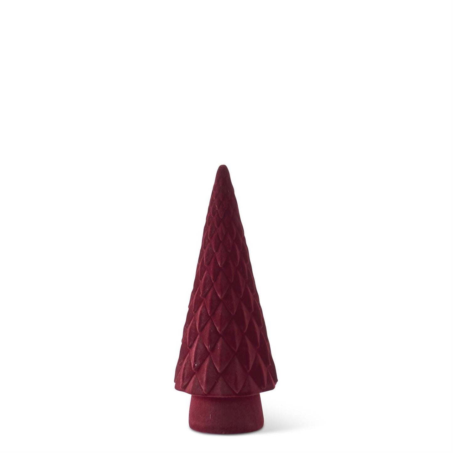 Burgundy Velvet Diamond Scallop Christmas Tree 8.25"