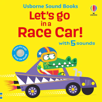 Usborne Let's Go in a Race Car Book