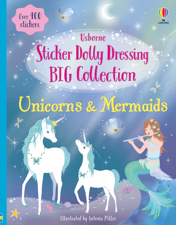 Usborne Sticker Dolly Dressing Big Collection Unicorns Book