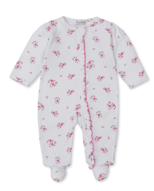 Kissy Kissy Tiny Blossoms Zippered Footie 0-3m