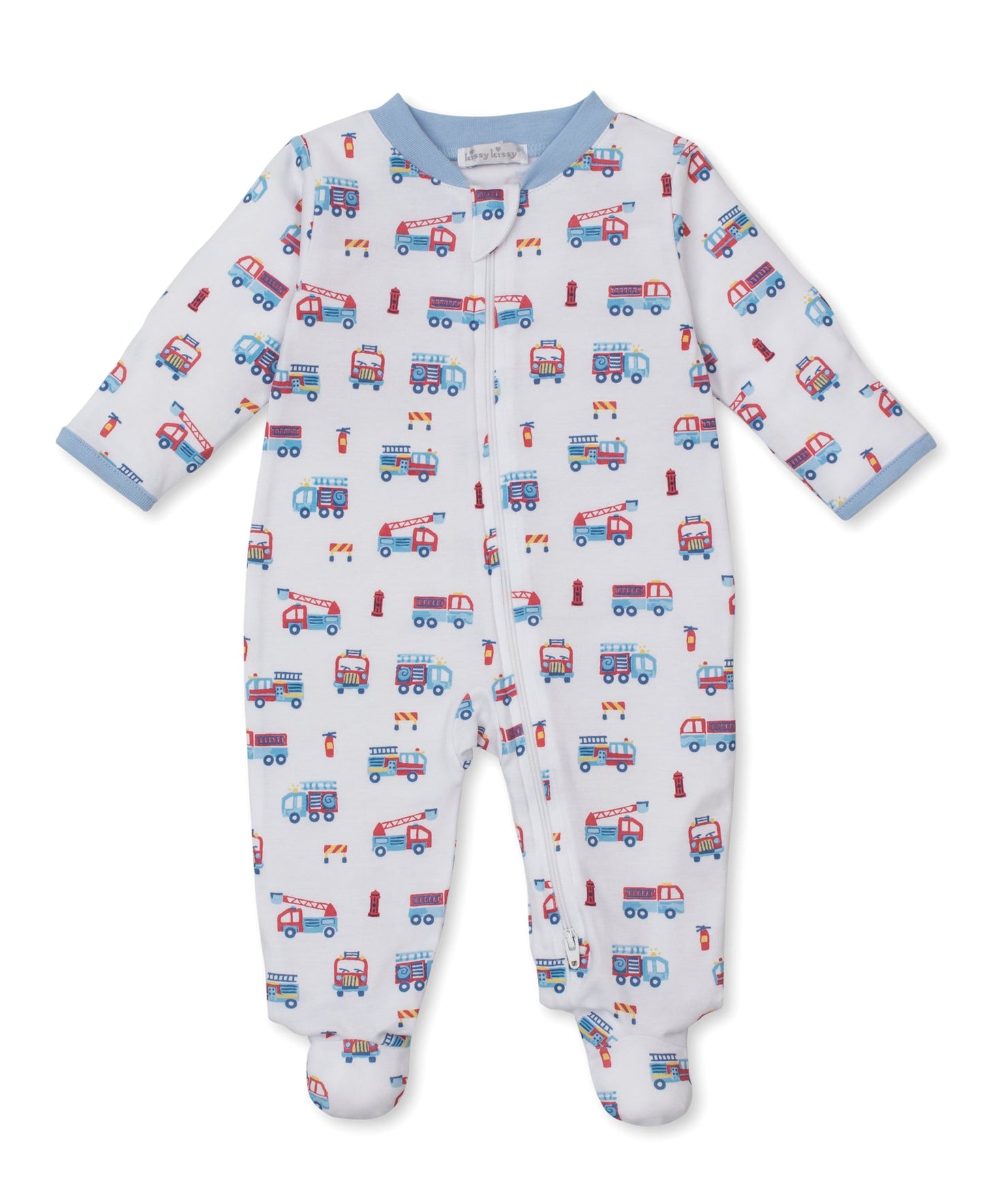 Kissy Kissy Fight The Fire Zippered Footie 6-9 m