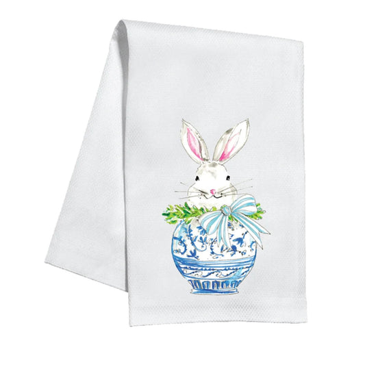 Bunny in Chinoiserie Egg Towel