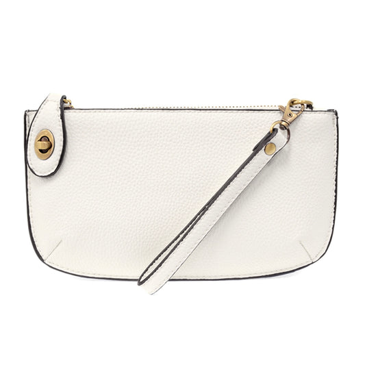 Joy Susan Mini Crossbody Wristlet Clutch White