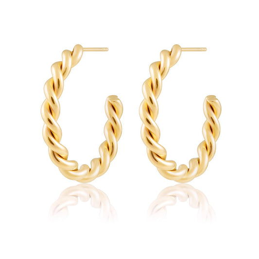 Sahira Gold Twist Hoops