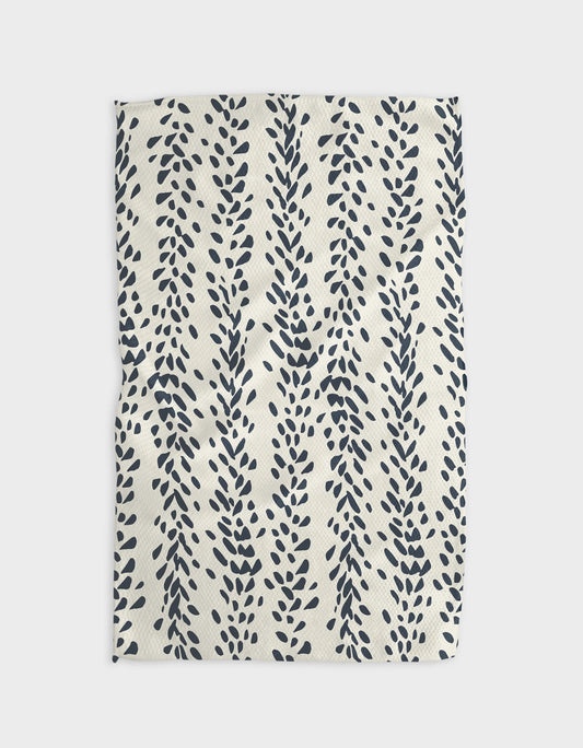 Geometry Reeds Printed- Midnight Tea Towel