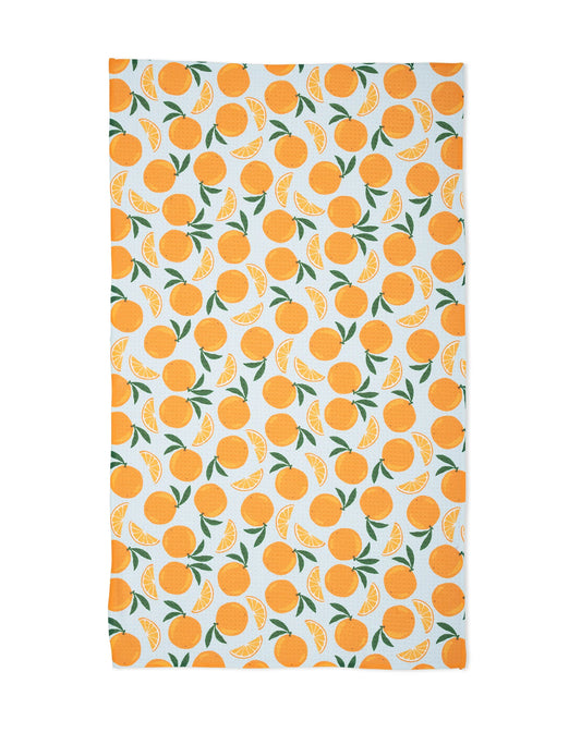 Geometry Sweet Orange Kitchen Tea Towel