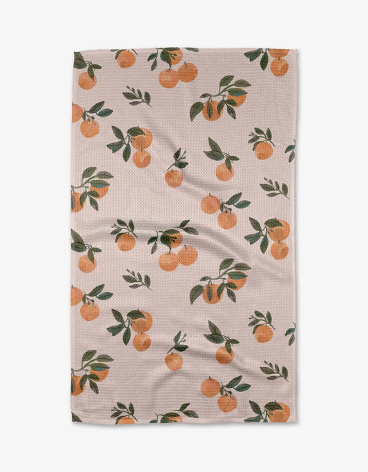 Geometry Pretty in Peach Kitchen Tea Towel