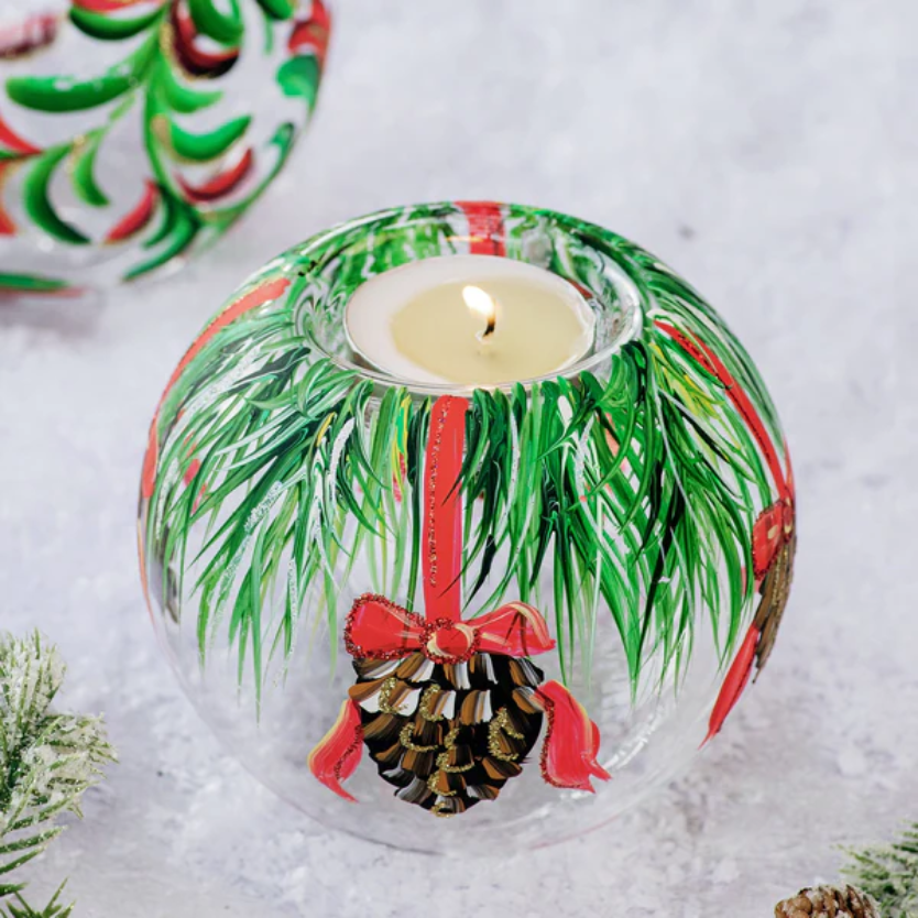 Vietri Illuminaire Holiday Pinecones Votive