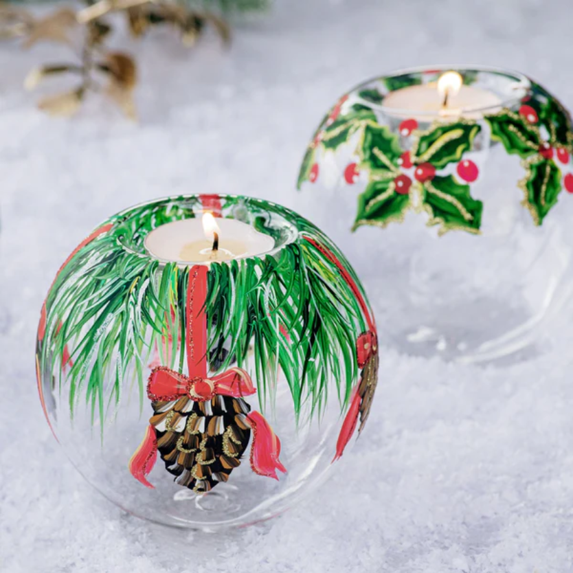 Vietri Illuminaire Holiday Pinecones Votive