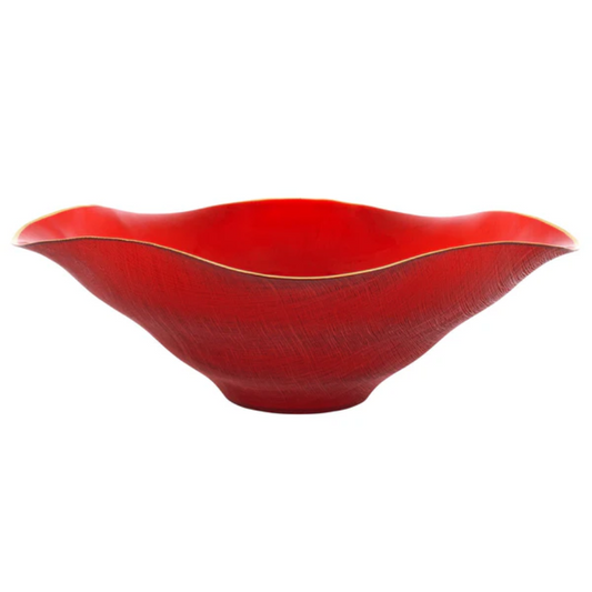 Vietri Holiday Red Glass Centerpiece