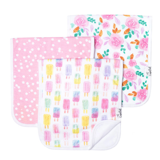 Copper Pearl June Burp Cloth Set