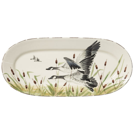 SALE A Vietri Wild Geese Oval Platter