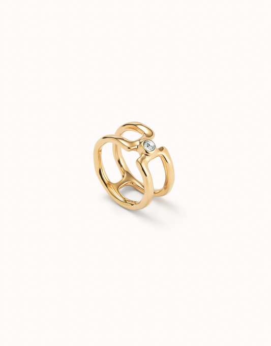 UNO de 50 Ser Indomitable Gold Ring