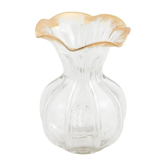 Mudpie Ruffled Glass Vase Large