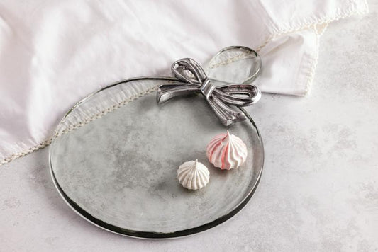 Mudpie Round Glass Bow Board