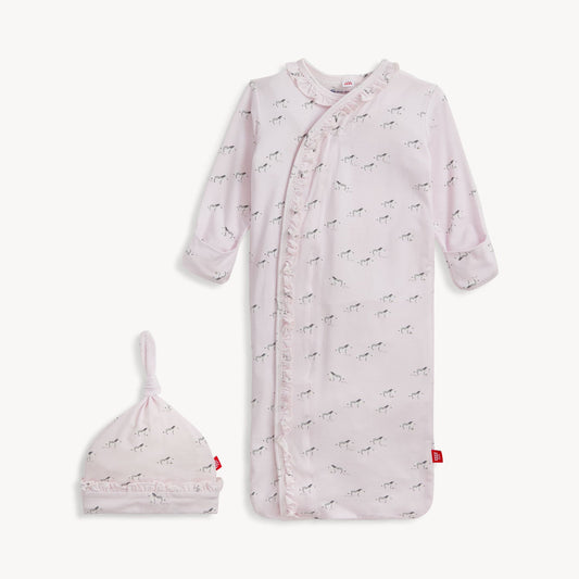 Magnetic Me Pink Savannah Plains Gown & Hat NB