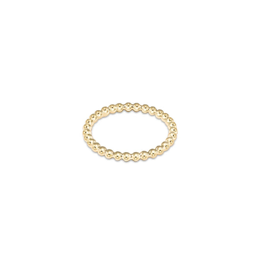 eNewton Classic Gold 2mm Bead Ring Size 8
