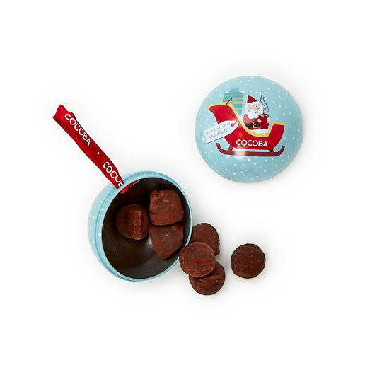 SALE Cocoa Salted Toffee Truffles in Ornament Tin