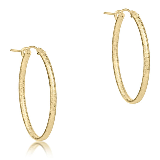 eNewton Oval Gold 1” Hoop Textured
