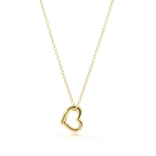 eNewton 16” Necklace Love Gold Charm