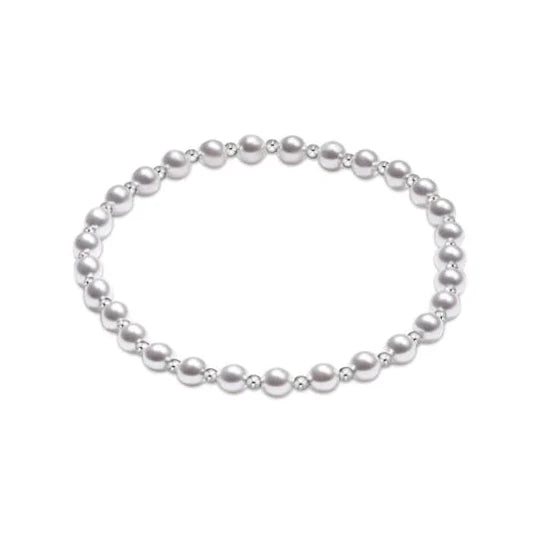 eNewton Classic Grateful Sterling 4mm Pearl Bracelet