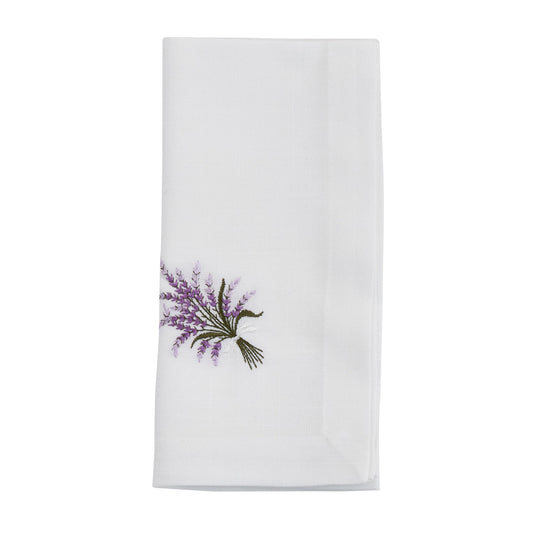 Saro Embroidered Lavender Napkin