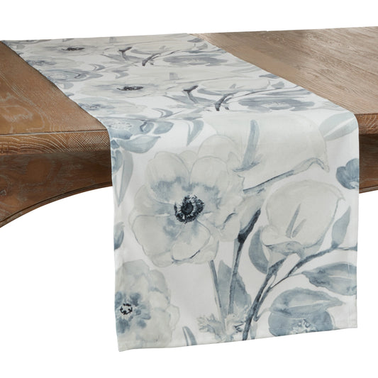 Saro Watercolor Floral Runner