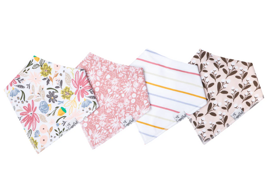 Copper Pearl Olive Bandana Bib Set