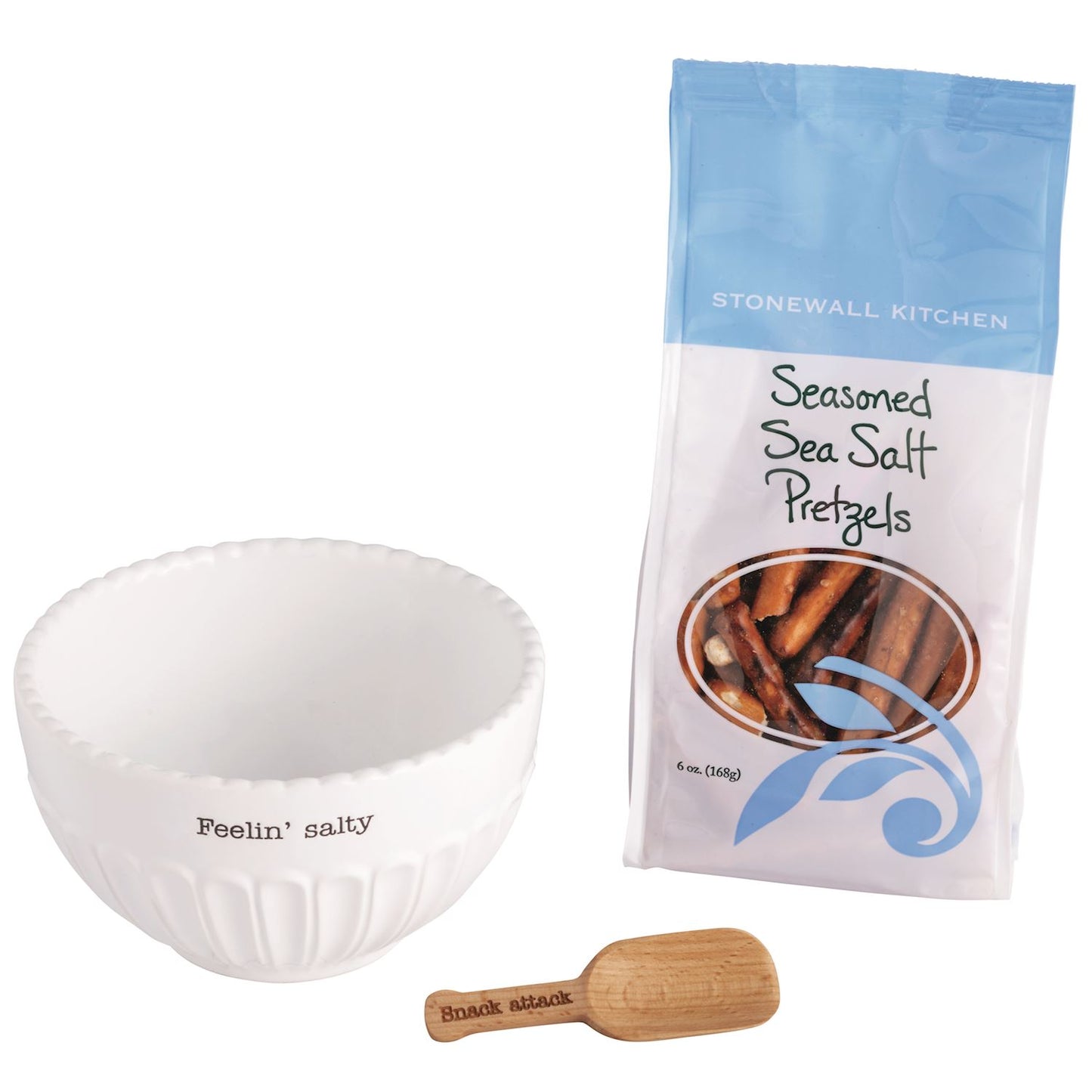 Mudpie Pretzel Snack Bowl Gift Set