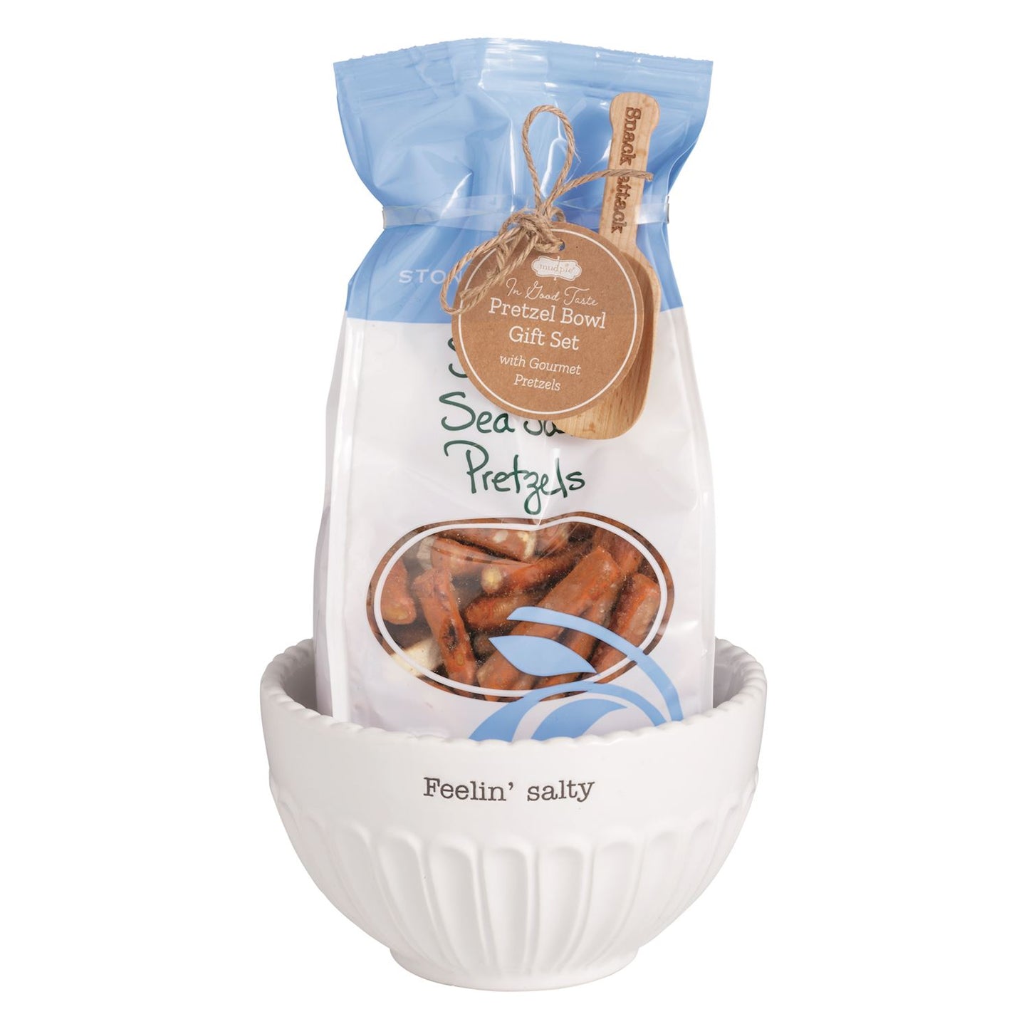 Mudpie Pretzel Snack Bowl Gift Set