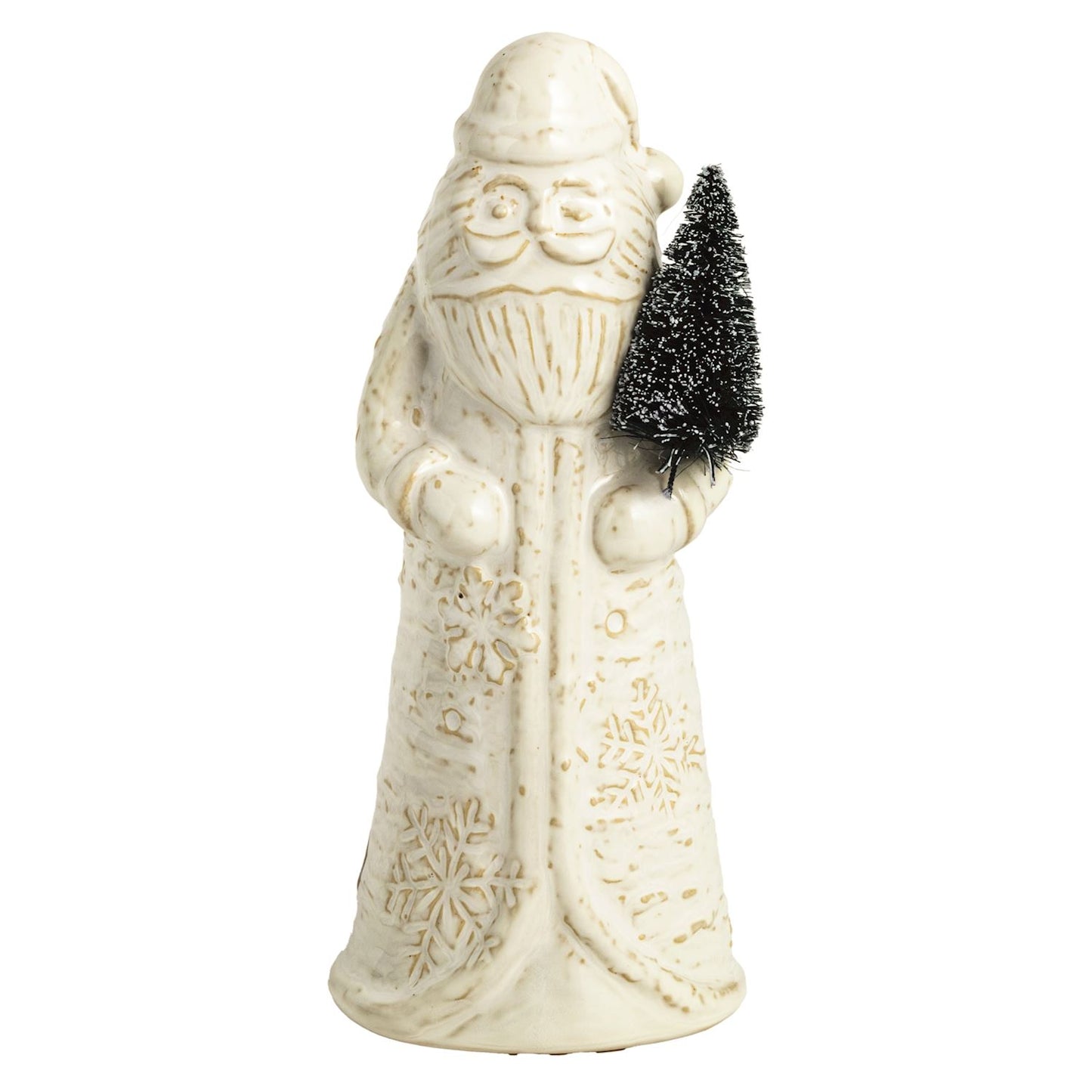 Mudpie White Christmas Santa Sitter 9”