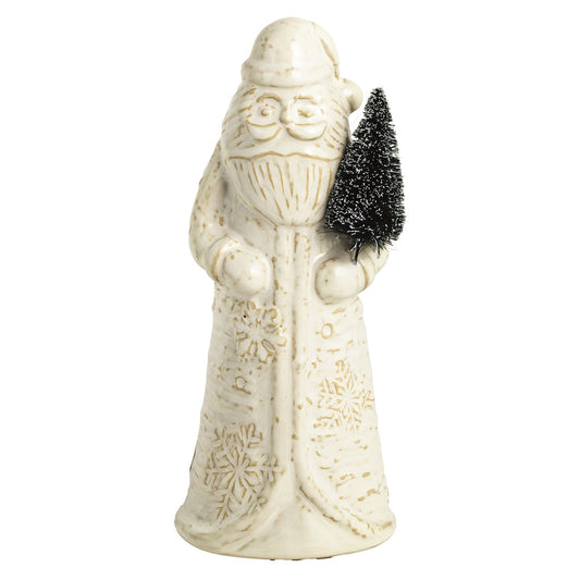 Mudpie White Christmas Santa Sitter 9”