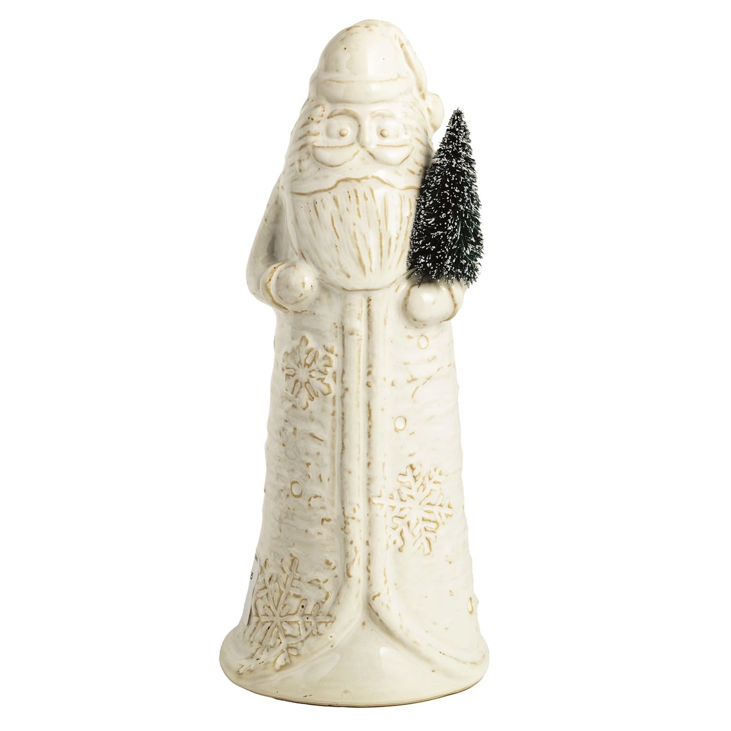 Mudpie White Christmas Santa Sitter 11”