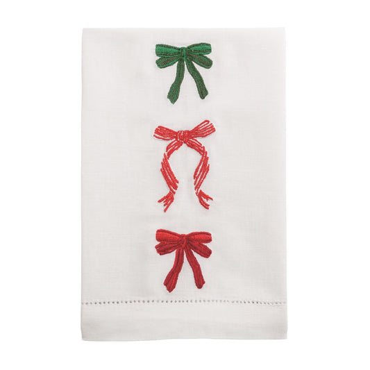 Three Bows Embroidered Towel