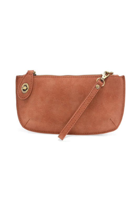 Joy Susan Faux Suede Mini Crossbody Wristlet Clutch