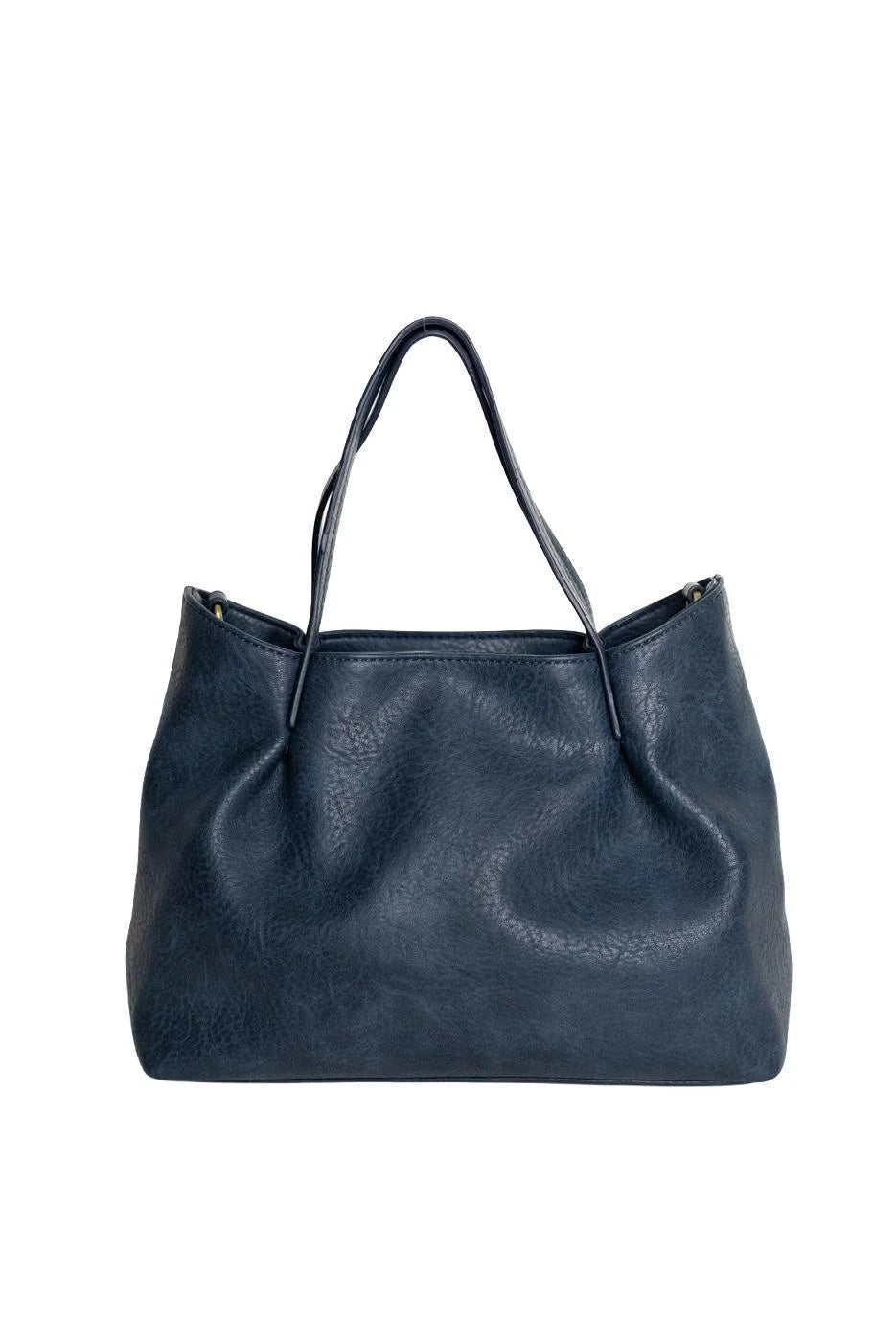 Joy Susan Navy Niki Pleated Satchel Crossbody