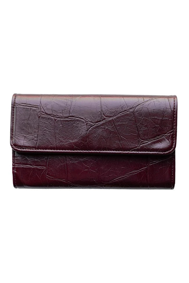 Joy Susan Faux Croc Marnie Mini Tri-Fold Wallet