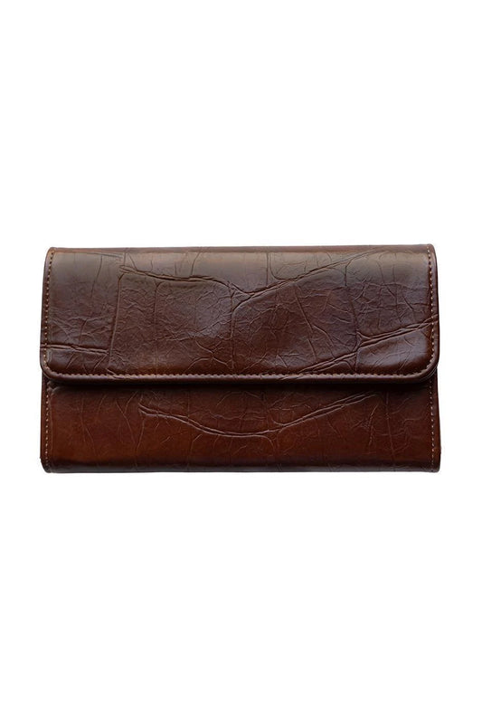Joy Susan Faux Croc Marnie Mini Tri-Fold Wallet